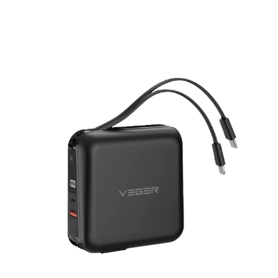 พาวเวอร์แบงค์ VEGER P15 สายในตัว 15000mAh