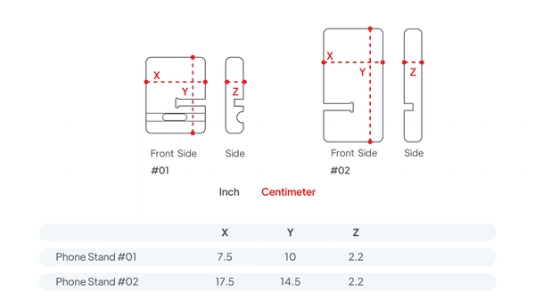 Product size details