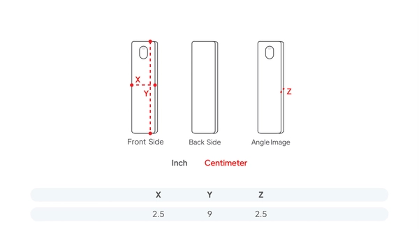 Product size details